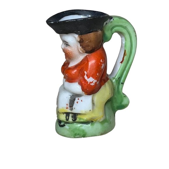 Vintage Miniature Toby Jug PItcher Creamer Colonial Woman Japan - Picture 2 of 6